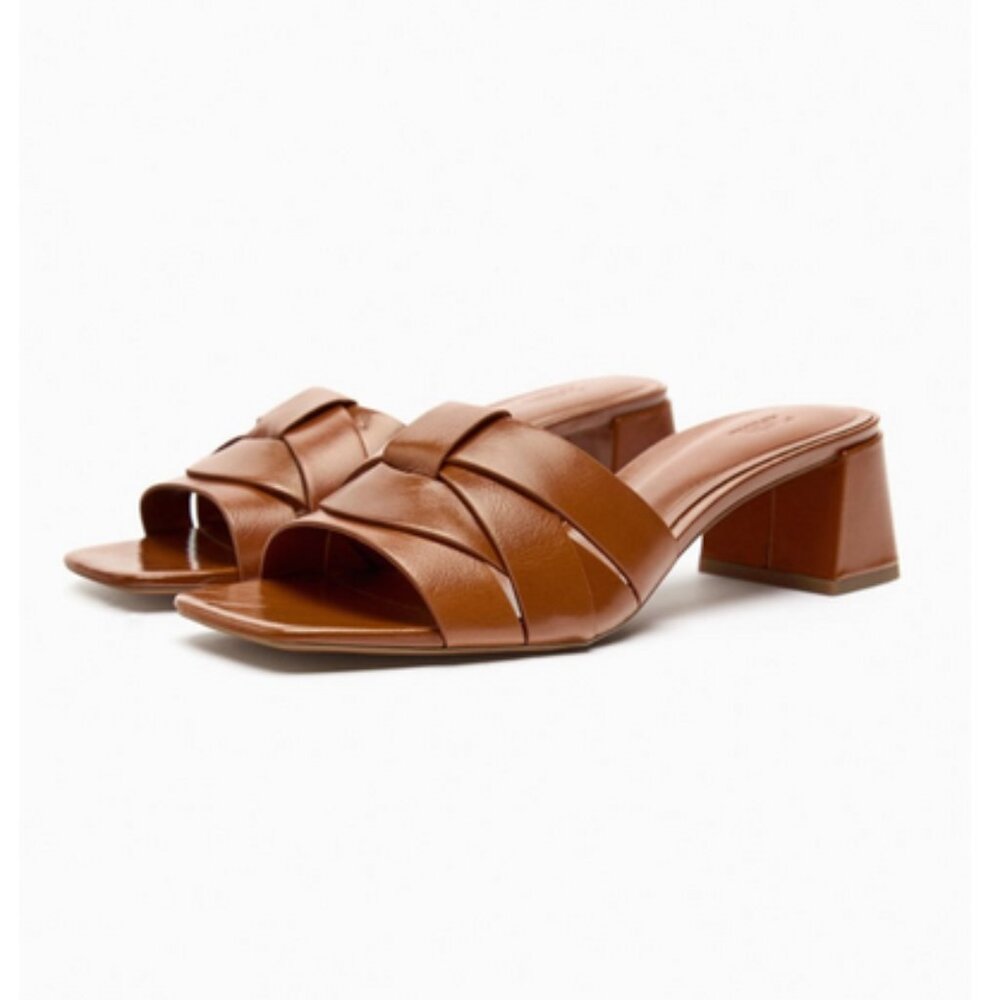 Zara Brown Heeled Sandals
